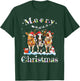Cow Reindeer Hat Santa Christmas Lights Funny Cow Christmas T-Shirt - T-Shirt | Forest