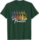 Fender Retro Rainbow Jazzmaster Lineup T-Shirt - T-Shirt | Forest