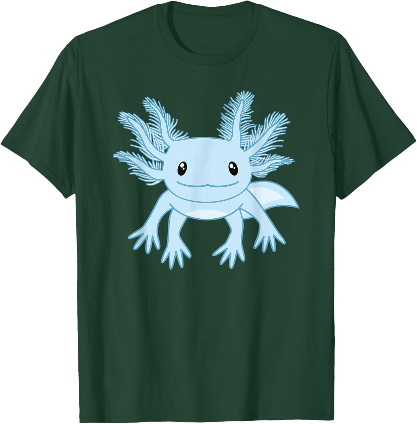 Blue Axolotl Funny Kawaii Axolotl Lover Men Women Kids T-Shirt - T-Shirt | Forest
