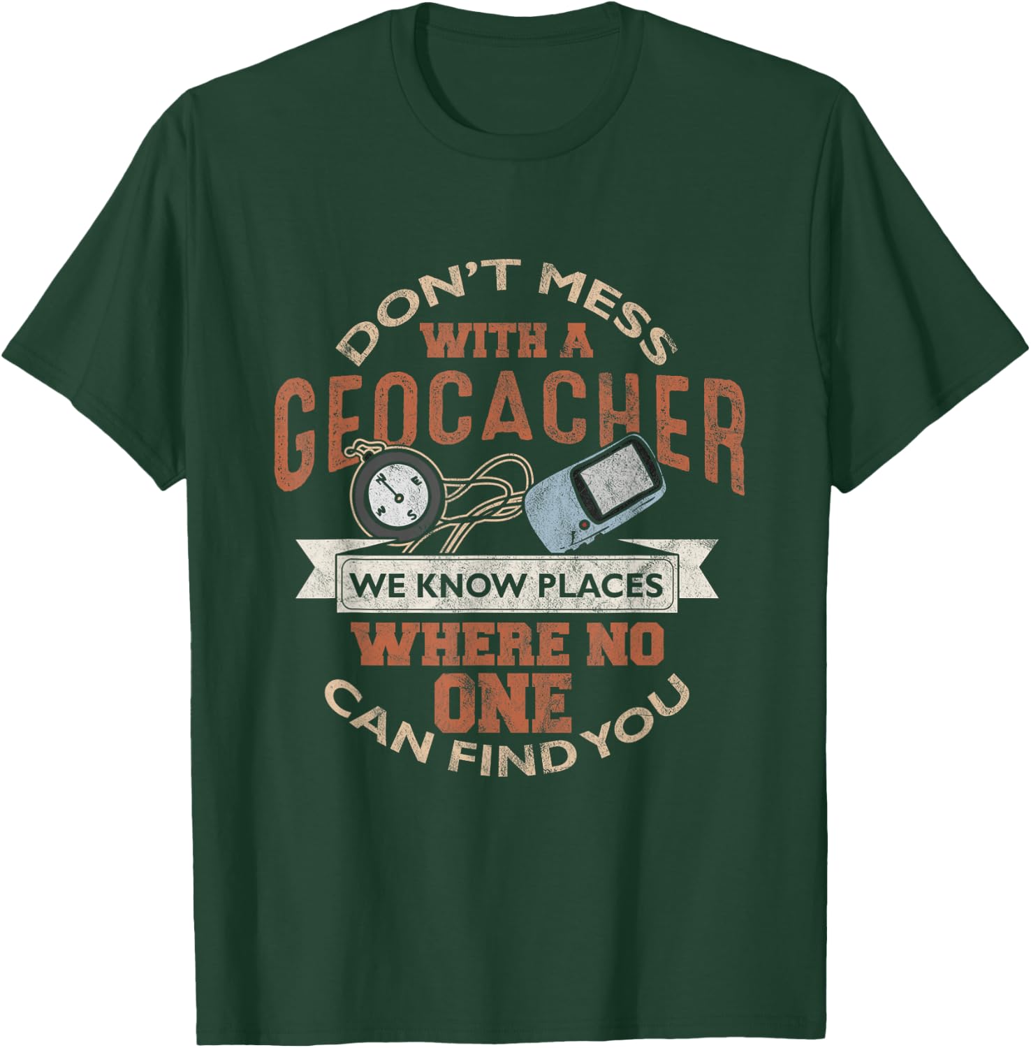 Geocache Geocaching Treasure Hunt Boys Men T-Shirt - T-Shirt | Forest