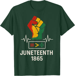 Juneteenth 1865 Equality Is Greater Than Division Men Women T-Shirt - T-Shirt | Forest