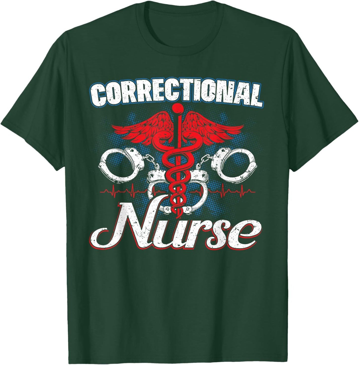 Custom Chimp Correction Officer Nursing Thin Silver Line - Adults in Law Enforcement or Medical Roles - Black, Short Sleeve, , Classic Fit, Small T-Shirt - T-Shirt | Forest