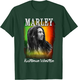 Bob Marley Rastaman Sunset T-Shirt - T-Shirt | Forest
