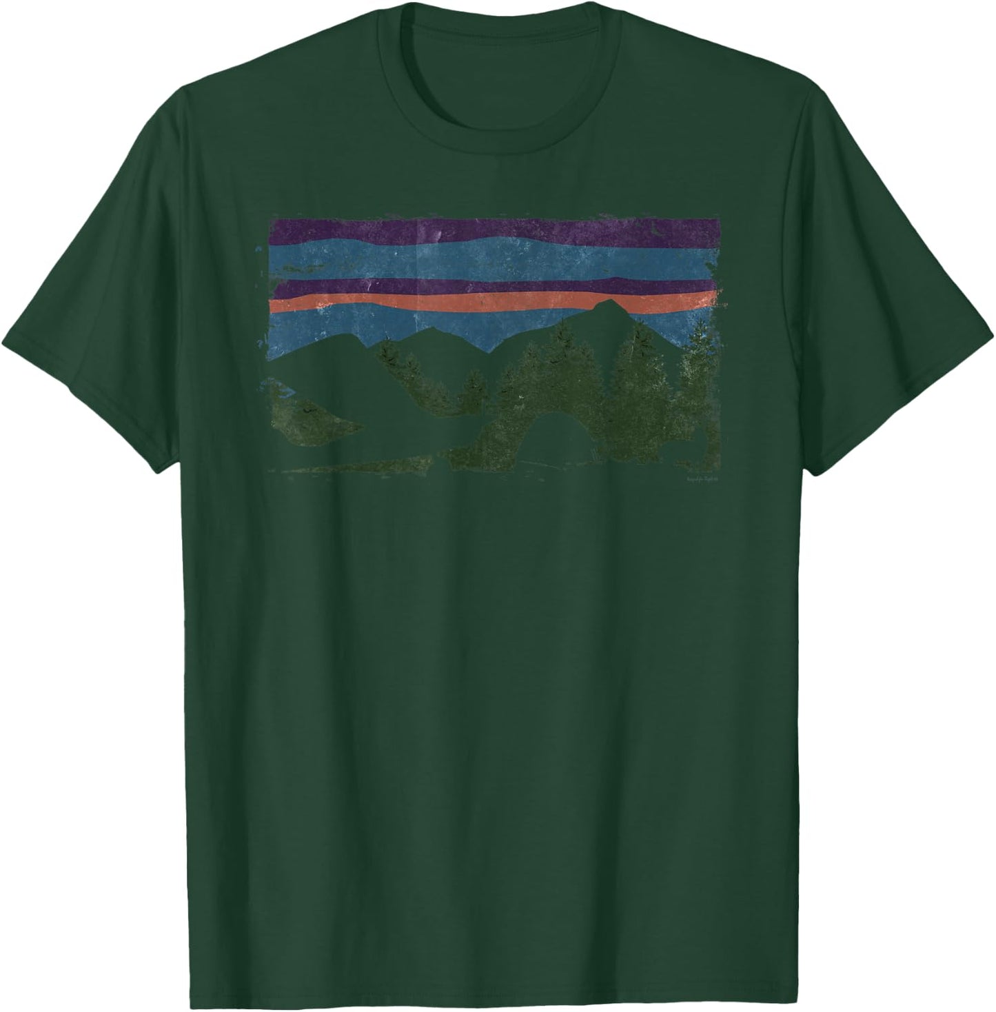 Airplane Camping Taildragger aircraft general aviation T-Shirt - T-Shirt | Forest