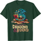 Easily Distracted By Dragons & Books Dragon Book Lover T-Shirt - T-Shirt | Forest