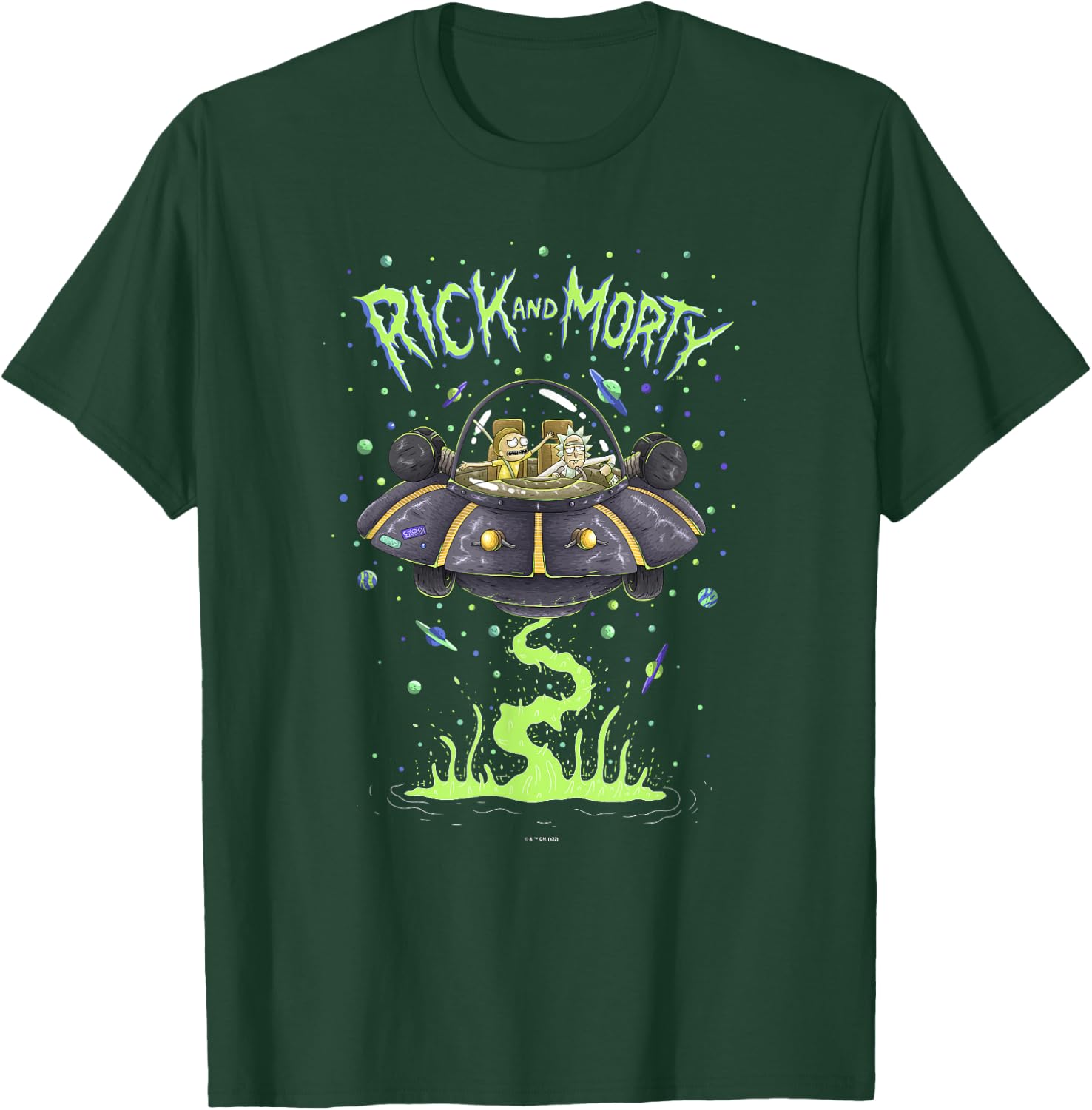 Rick and Morty Space Cruiser Launch Poster T-Shirt - T-Shirt | Forest
