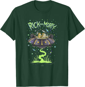 Rick and Morty Space Cruiser Launch Poster T-Shirt - T-Shirt | Forest