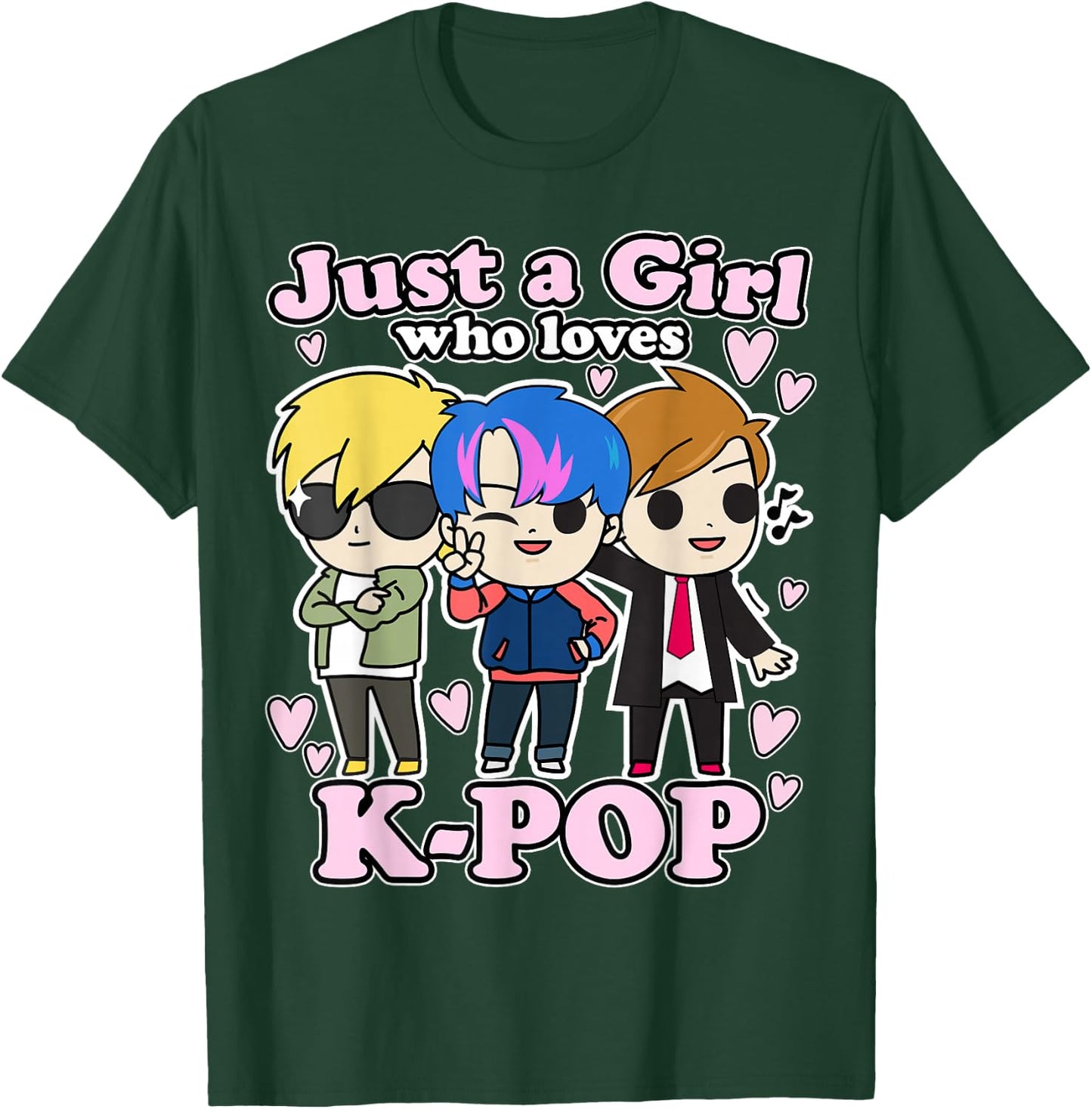 K-Pop Just A Girl Who Loves K-Pop Korean Pop Band T-Shirt - T-Shirt | Forest