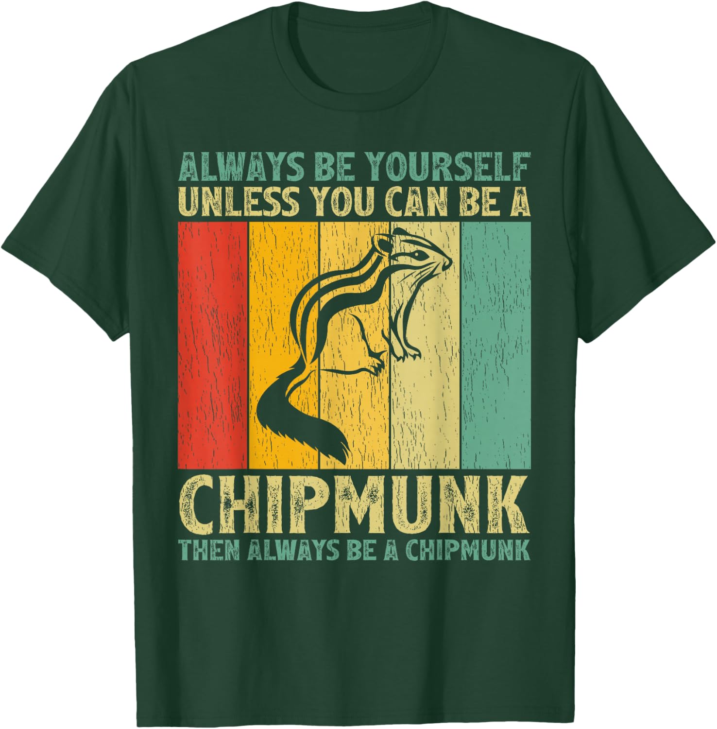 Cute Chipmunk Animal Lover Vintage Retro Chipmunk T-Shirt - T-Shirt | Forest