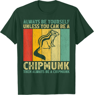 Cute Chipmunk Animal Lover Vintage Retro Chipmunk T-Shirt - T-Shirt | Forest