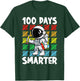 100 Days Smarter 100th Day Of School Astronaut Boys Space T-Shirt - T-Shirt | Forest