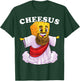 Cheesus Christ Funny Cheese Jesus Christian Pun Christmas T-Shirt - T-Shirt | Forest