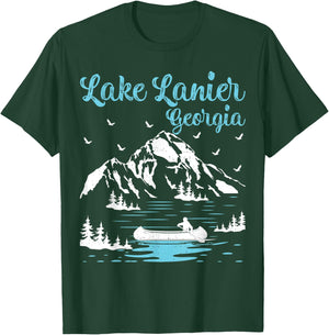 Summer Vacation Retro Georgia Lake Lanier Women Kids T-Shirt - T-Shirt | Forest