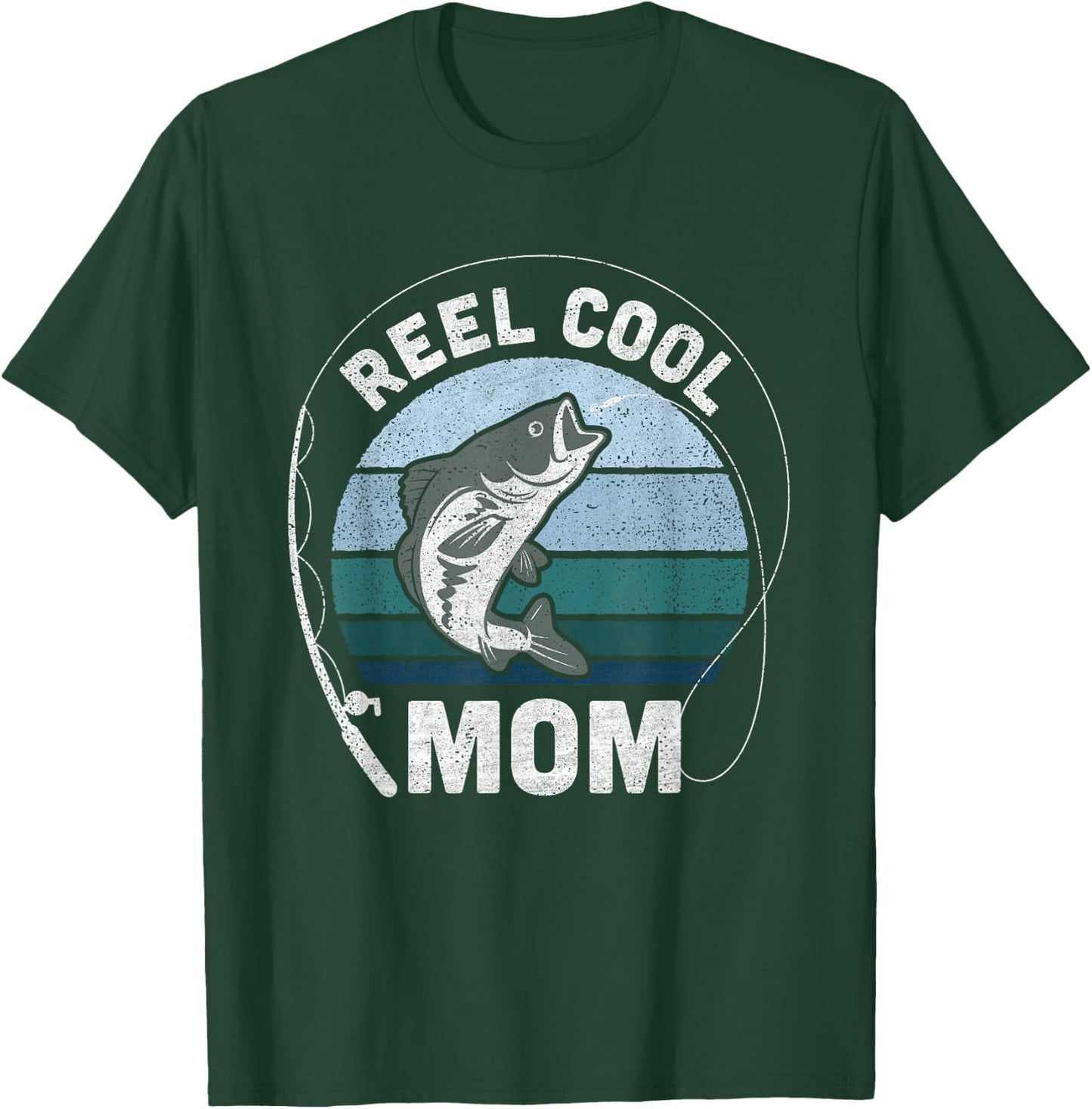 Funny Reel Cool Mom Fishing Mothers Day T-Shirt - T-Shirt | Forest