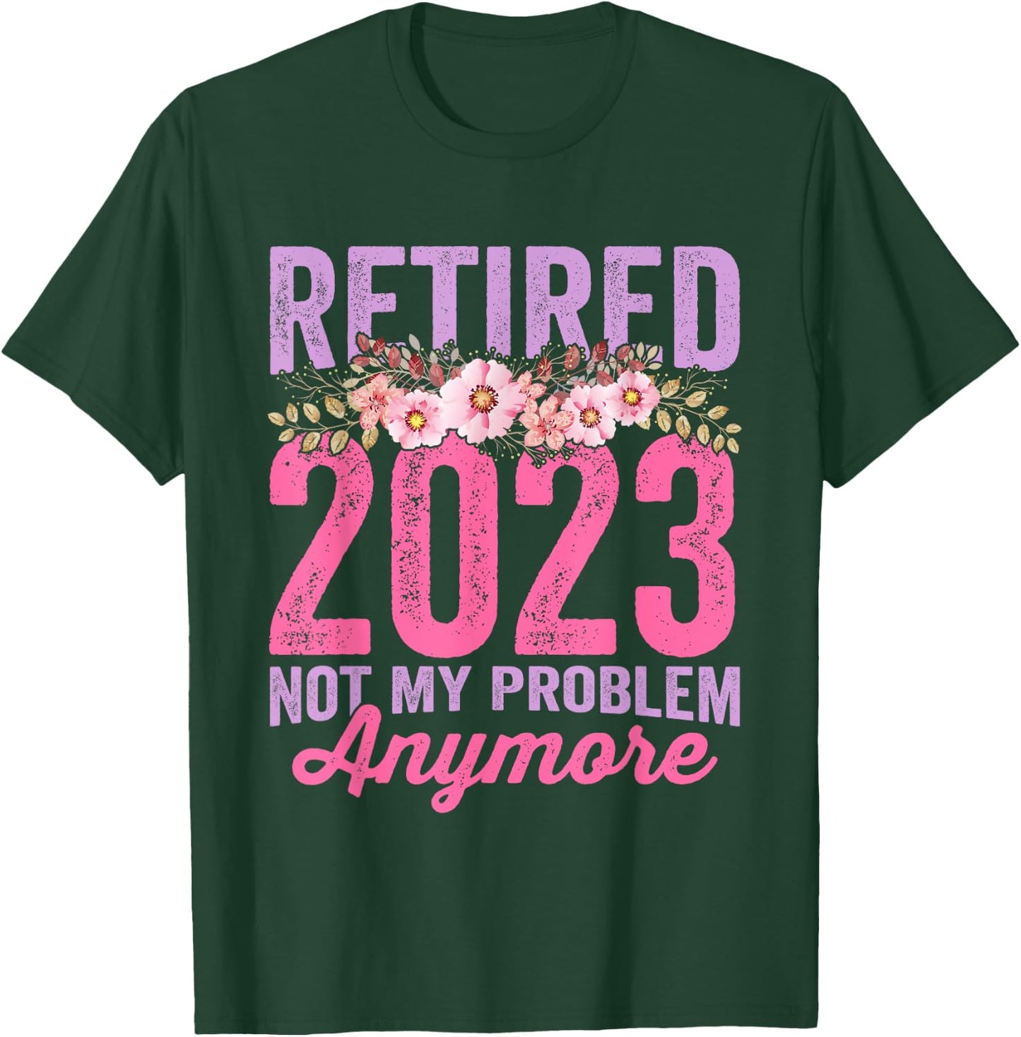 Retirement Gifts 2023 Retired 2023 Cute Pink T-Shirt - T-Shirt | Forest