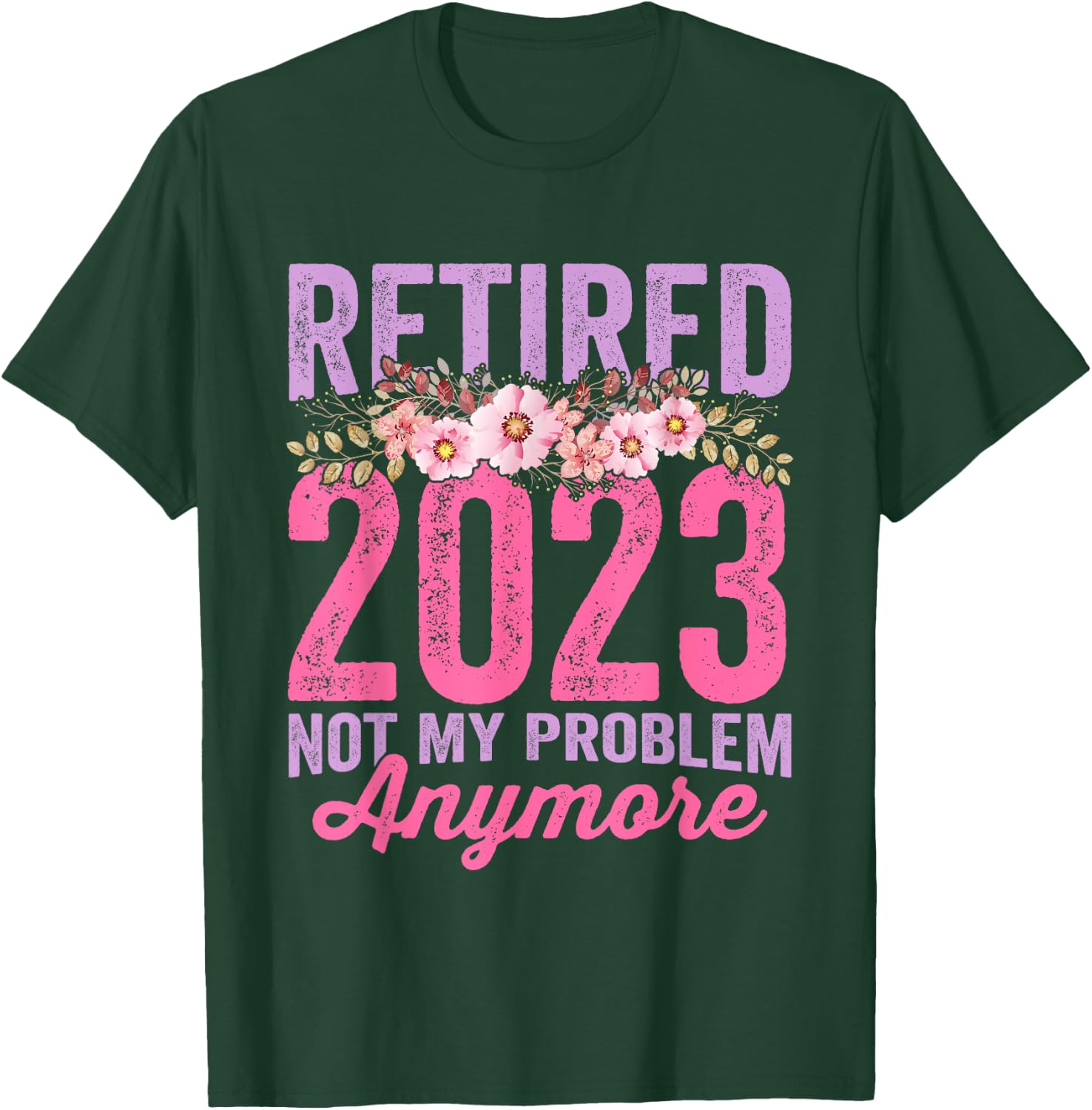 Retirement Gifts 2023 Retired 2023 Cute Pink T-Shirt - T-Shirt | Forest