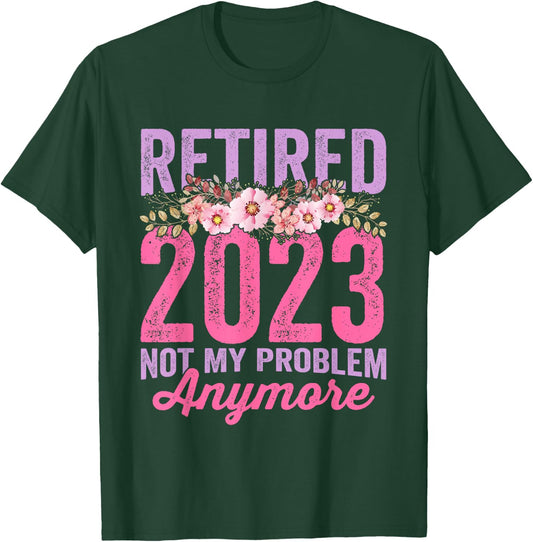 Retirement Gifts 2023 Retired 2023 Cute Pink T-Shirt - T-Shirt | Forest