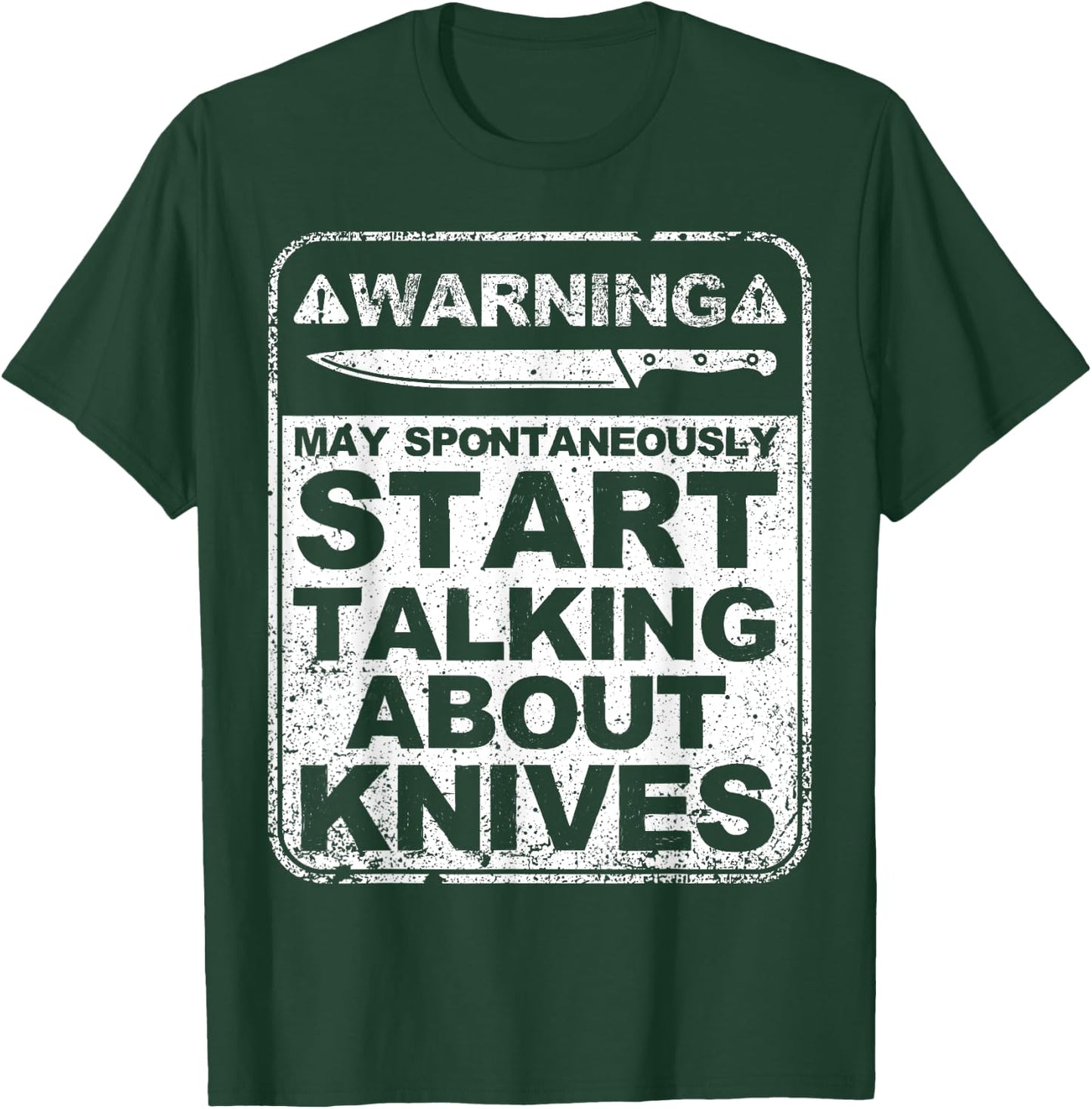 Funny Knife Collector Design Men Women Knife Lovers Butchers T-Shirt - T-Shirt | Forest