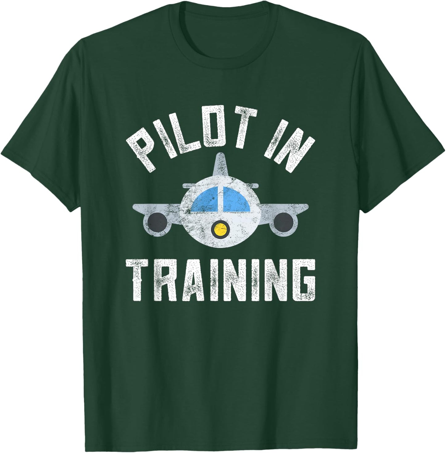 Future Pilot In Training Progress Daddys CoPilot Kids Plane T-Shirt - T-Shirt | Forest