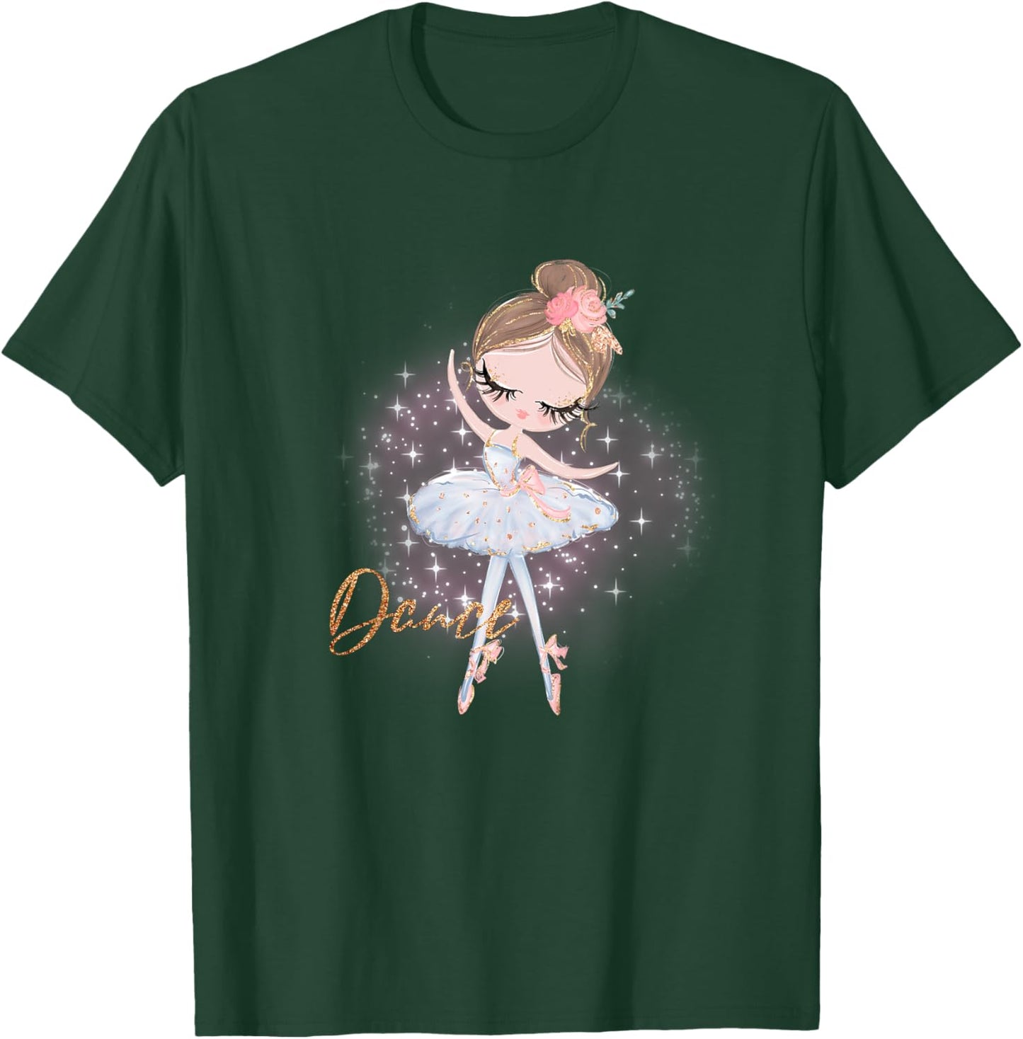 Kids Girls Ballerina Shirt T-Shirt - T-Shirt | Forest