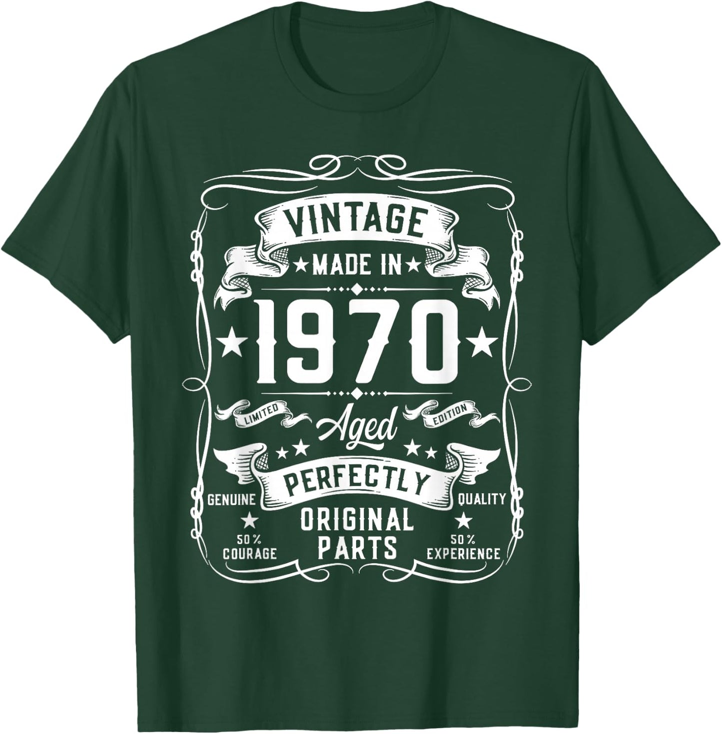 Vintage 1970 55 Years Old Gifts 55yr 55th Birthday T-Shirt - T-Shirt | Forest