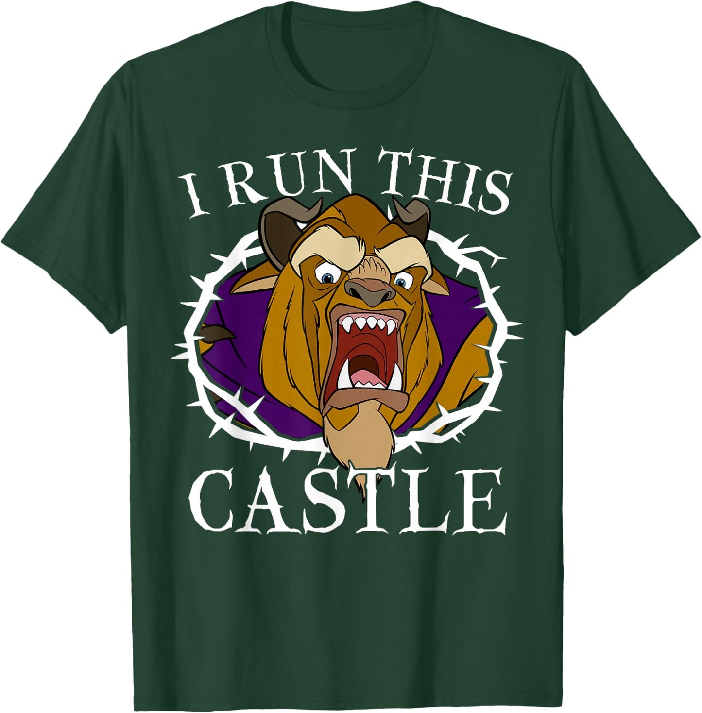 Disney Beauty And The Beast I Run This Castle Thorn Portrait T-Shirt - T-Shirt | Forest