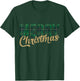 Retro Merry Christmas Green Plaid Gift Fun Happy Family Xmas T-Shirt - T-Shirt | Forest