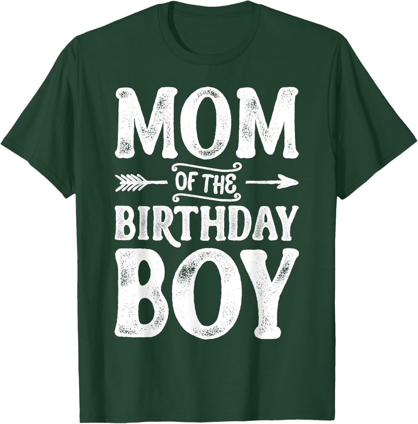 Mom of the Birthday Boy Funny Mother Mama Family Matching T-Shirt - T-Shirt | Forest