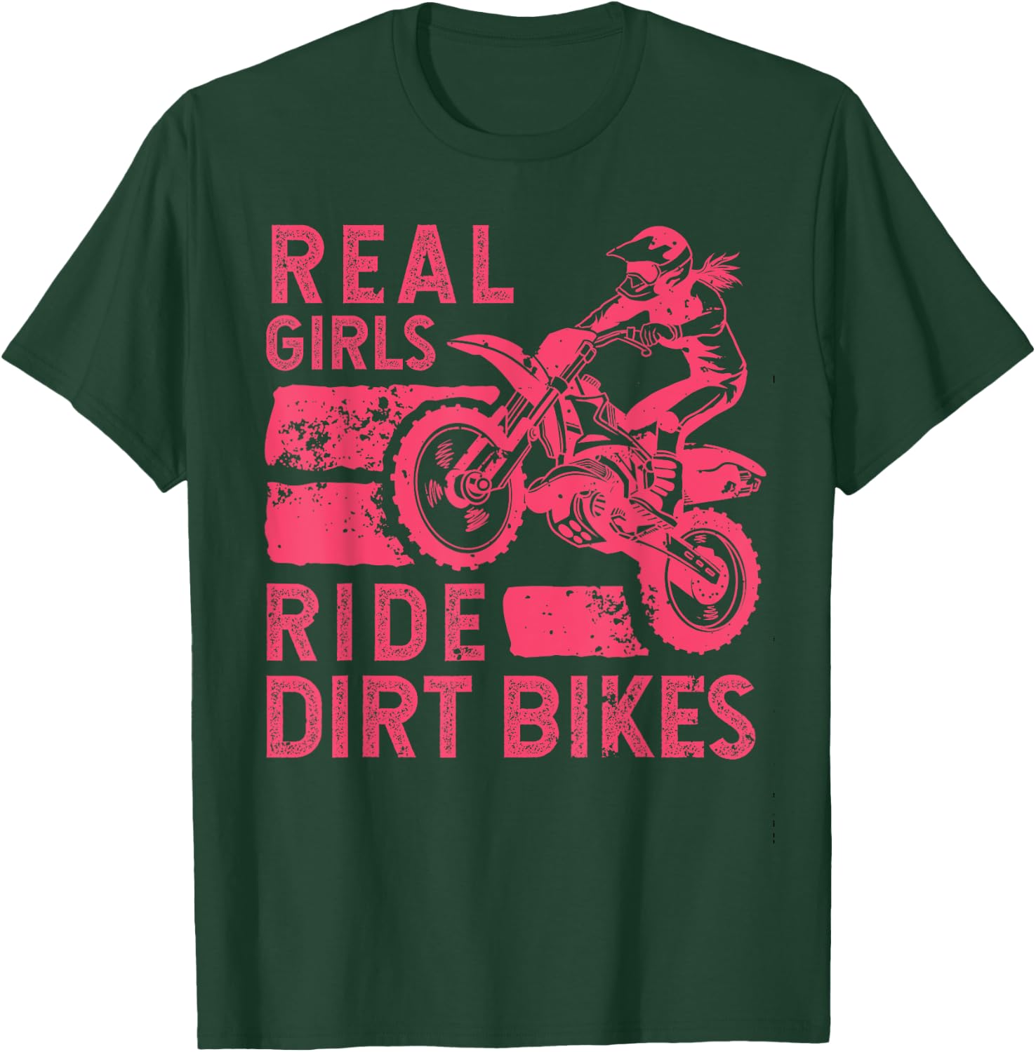 Cool Dirt Bike Girls Motocross Biker Racer Sport T-Shirt - T-Shirt | Forest