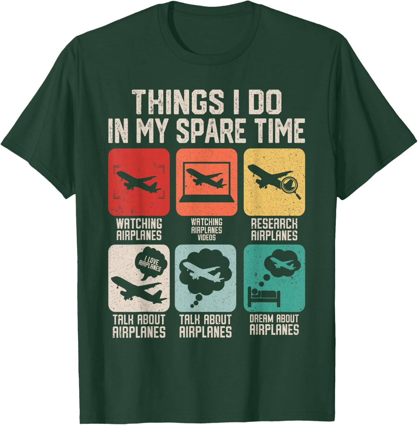 Funny Aviator Pilot Airplane Plane Aviation Gifts Men Women T-Shirt - T-Shirt | Forest