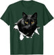 Black Cat Torn Cloth Gifts For Cat Lover, Cat Dad, Cat Mom T-Shirt - T-Shirt | Forest