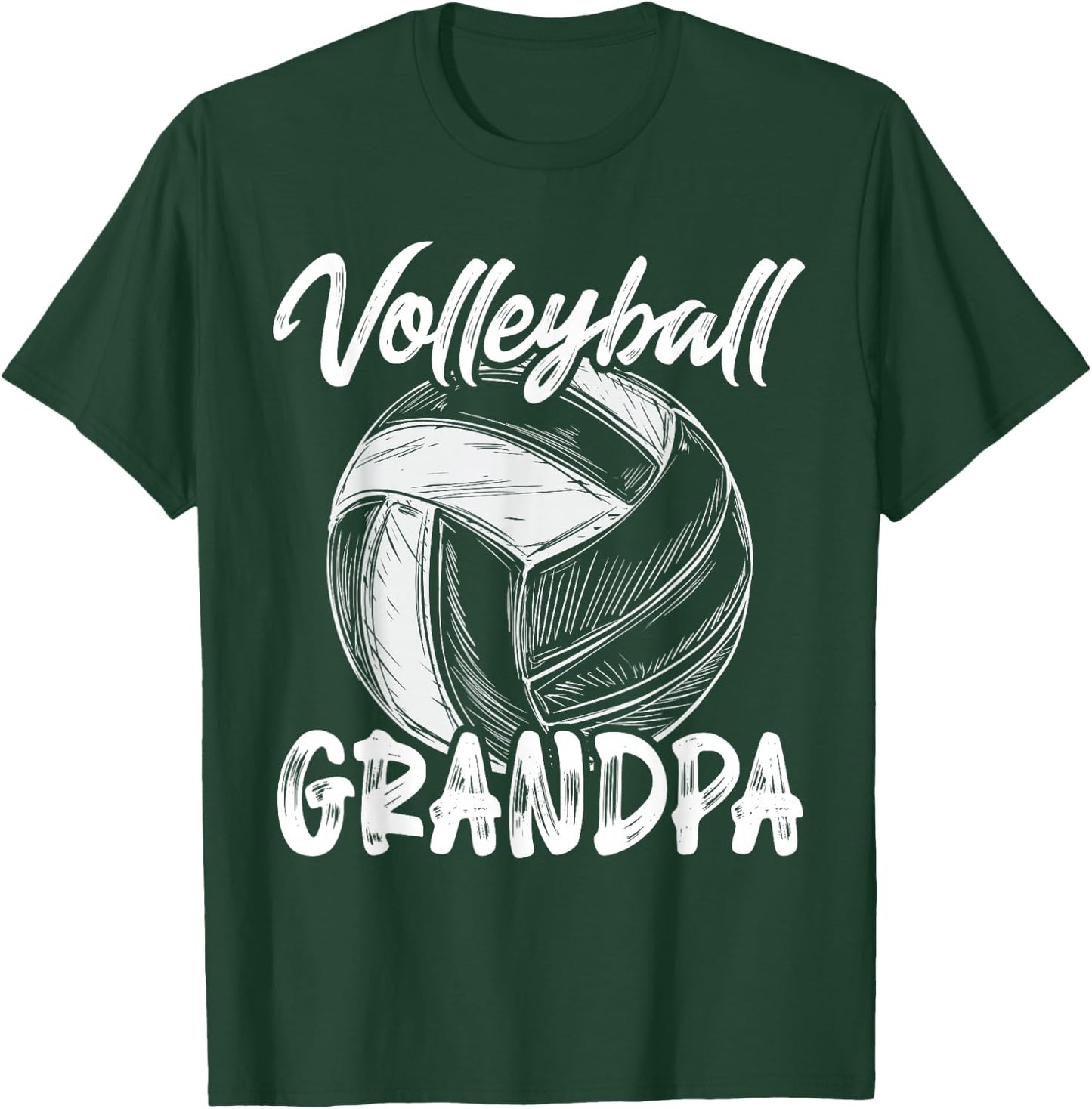 Grandpa Men Family Matching Volleyball Players T-Shirt - T-Shirt | Forest
