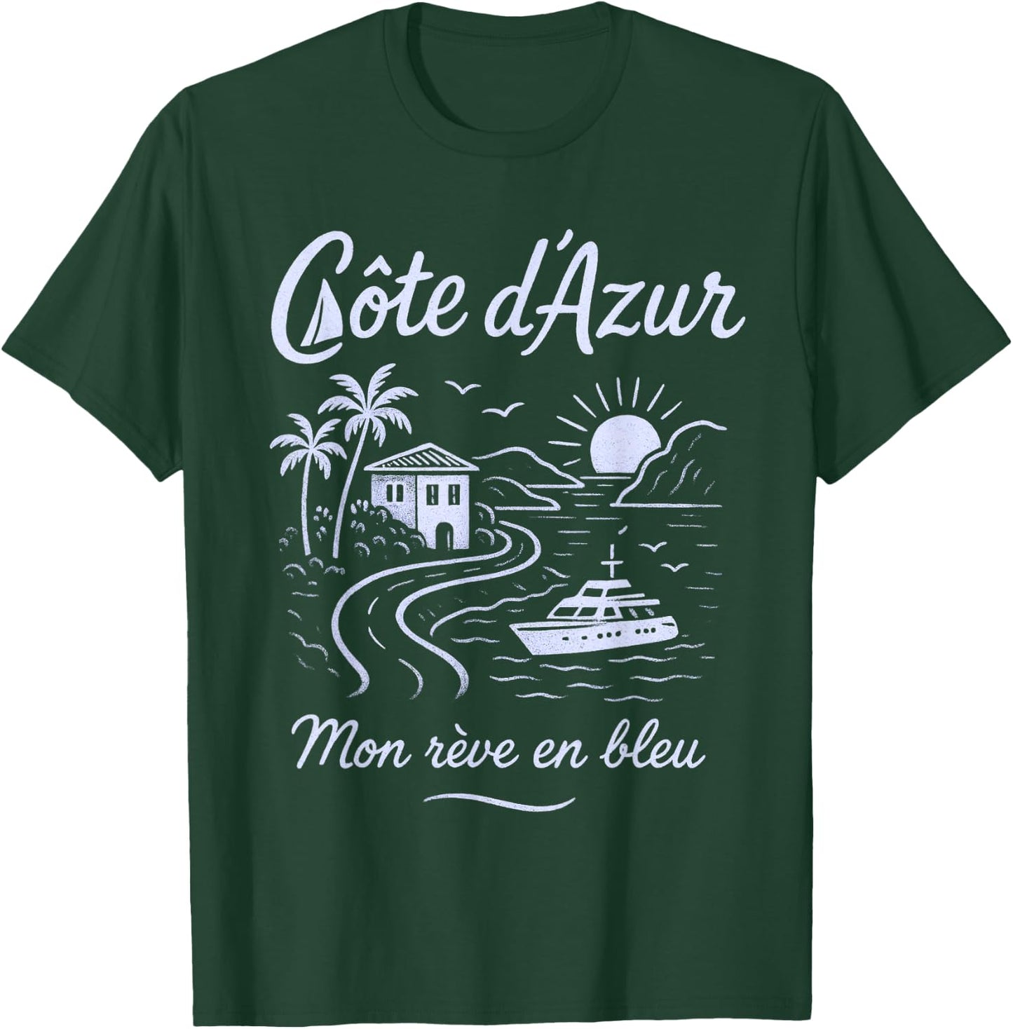 Côte d'Azur Mon rêve en bleu French Riviera Dream T-Shirt - T-Shirt | Forest
