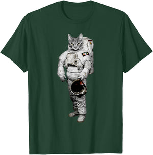 Space Cat Lover Women Girls Kids T-Shirt - T-Shirt | Forest