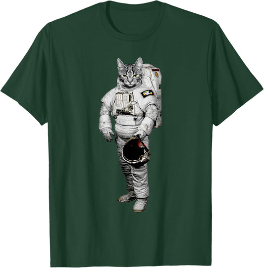 Space Cat Lover Women Girls Kids T-Shirt - T-Shirt | Forest