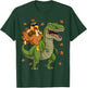 Thanksgiving Turkey Riding T Rex Dinosaur Toddler Boys Kids T-Shirt - T-Shirt | Forest