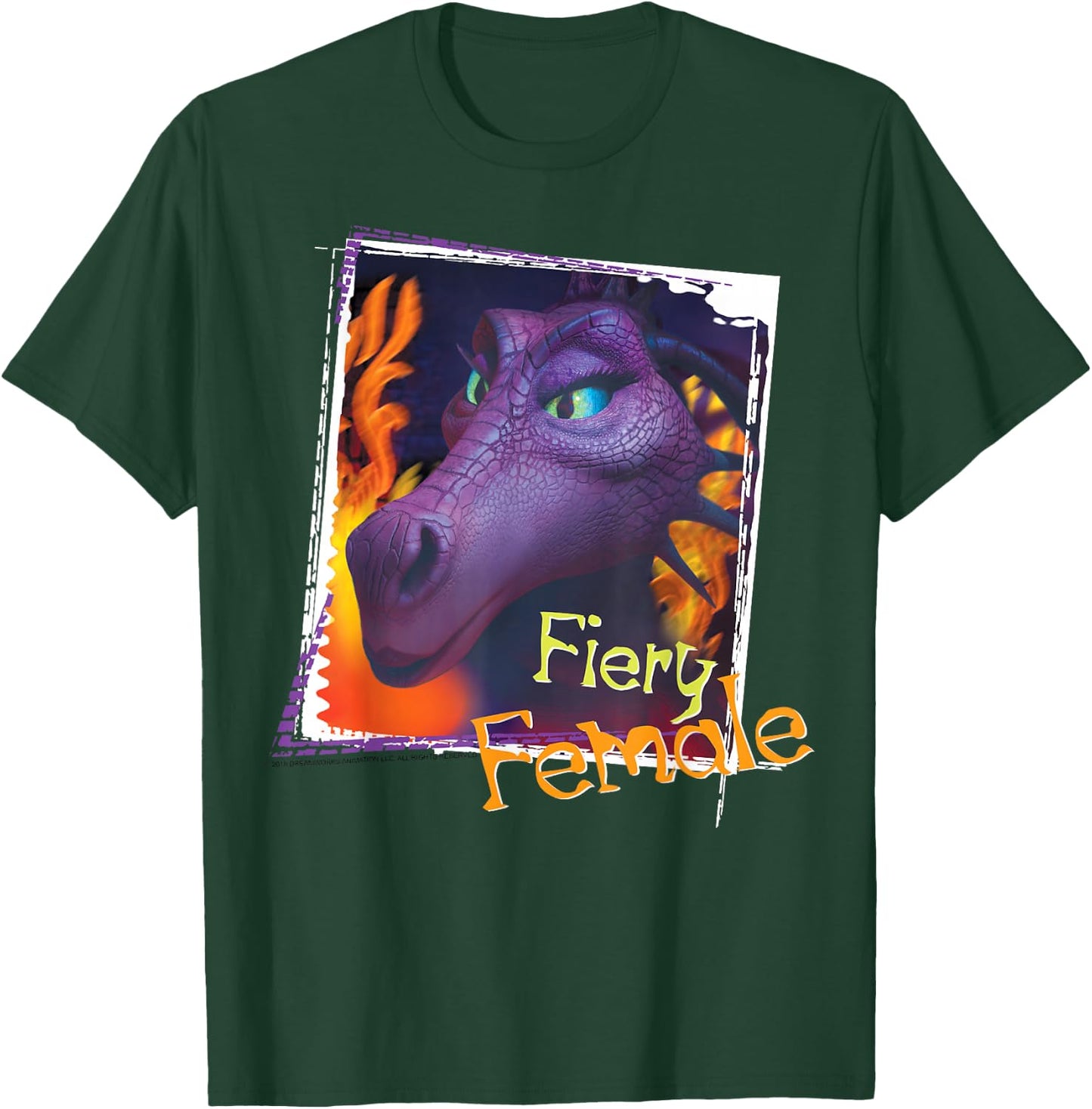 Shrek Dragon Fiery Female Photo Portrait T-Shirt - T-Shirt | Forest