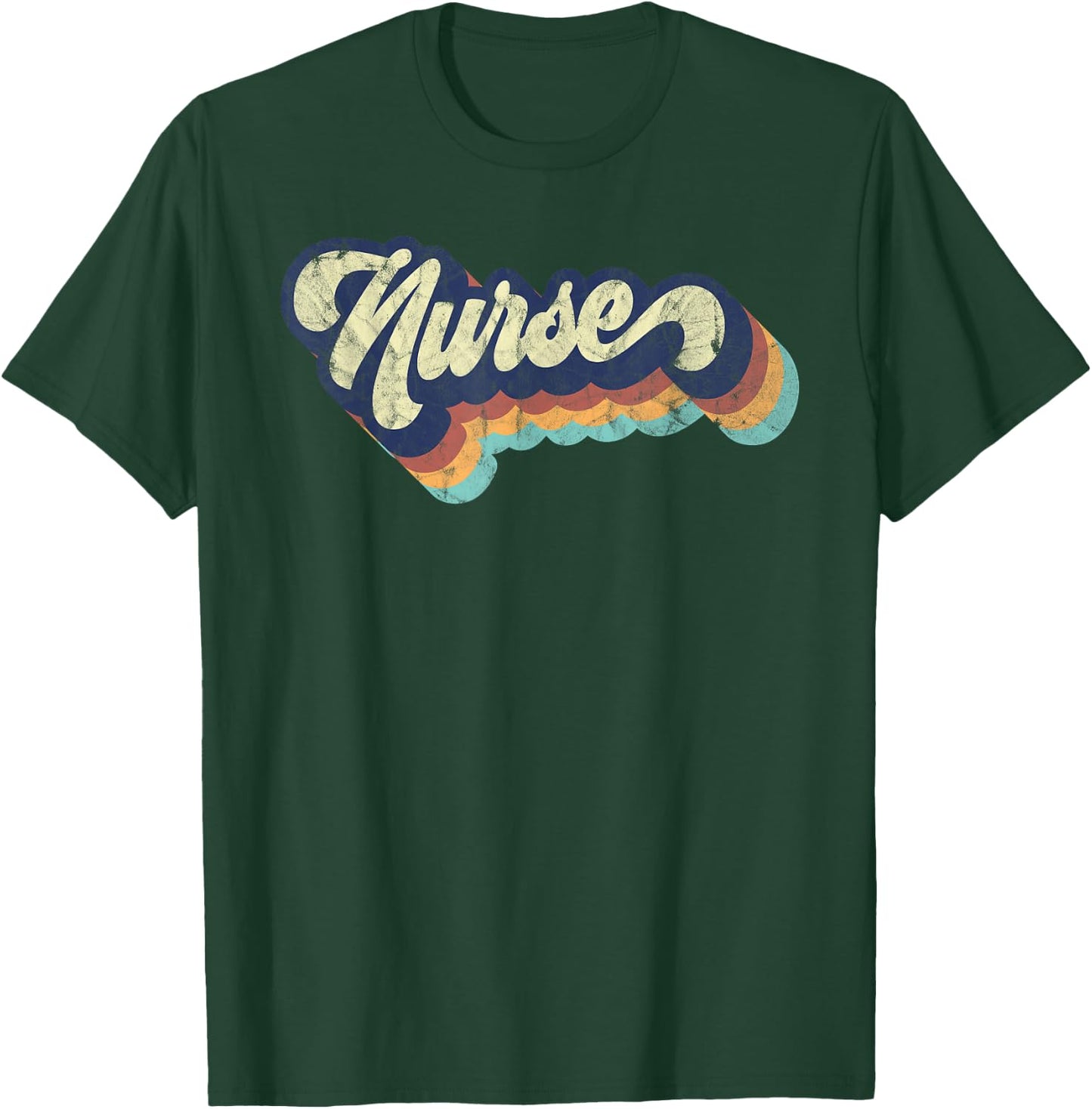 Retro Nurse Woman Wears a Nursing on Nurse's Day T-Shirt - T-Shirt | Forest