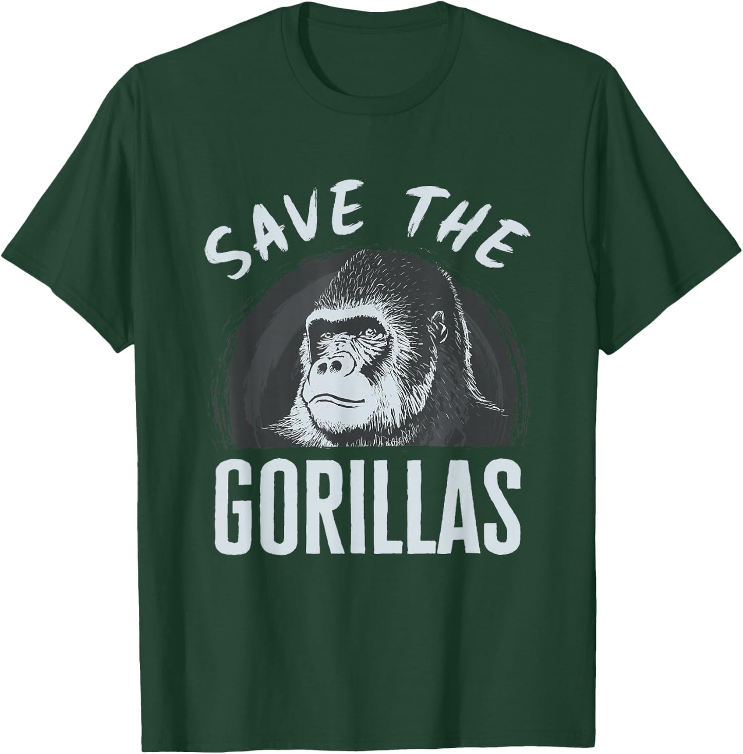 Save the Gorillas Endangered Extinction Gorilla Lover T-Shirt - T-Shirt | Forest