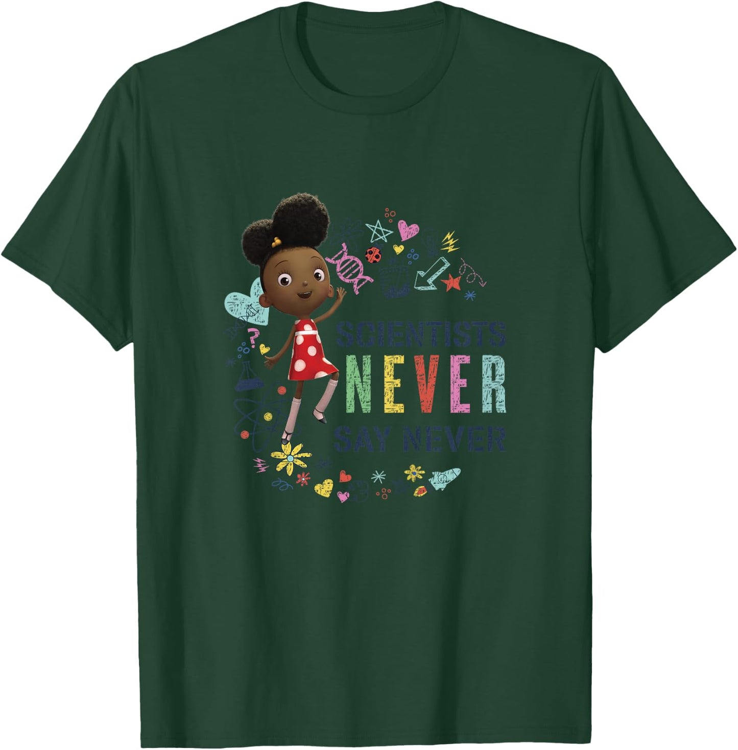 Kids Ada Twist, Scientist Ada Scientists Never Say Never T-Shirt - T-Shirt | Forest