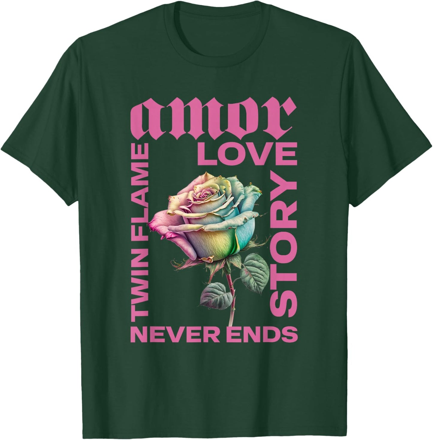 Twin Flame Connection Graphic T-Shirt - T-Shirt | Forest