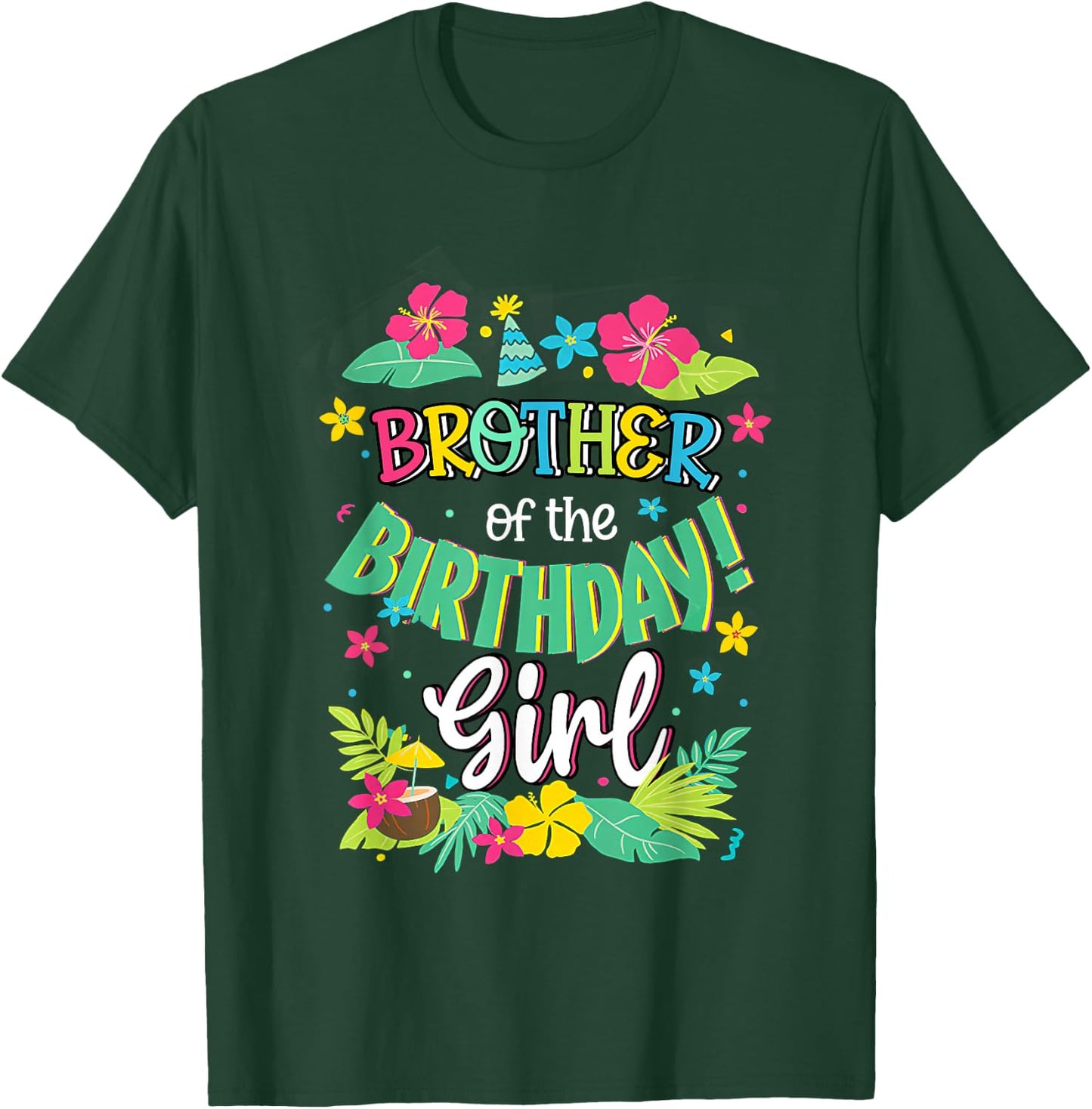 Brother of the Birthday Girl shirt Aloha Hawaii Party 1st T-Shirt - T-Shirt | Forest