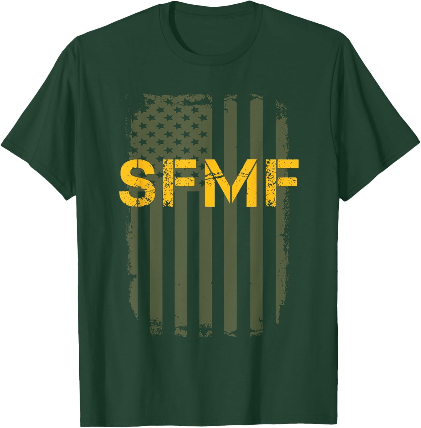 Military Slang SFMF Always Flexible Gold Flag T-Shirt - T-Shirt | Forest