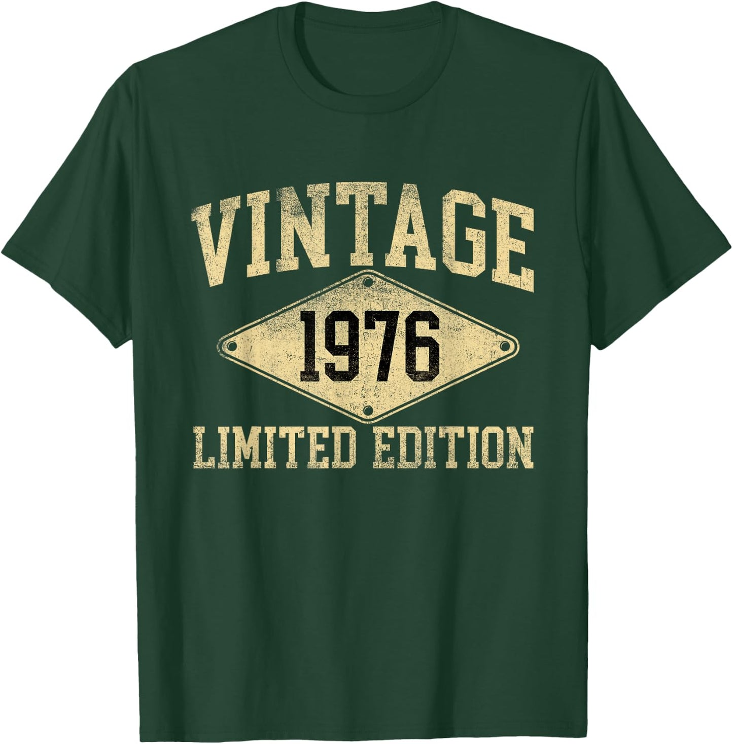 Vintage 1976 Limited Edition Year Of Birth Birthday T-Shirt - T-Shirt | Forest