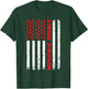 USA Flag Stroke Survivor Awareness Red Ribbon Brain Attack T-Shirt - T-Shirt | Forest