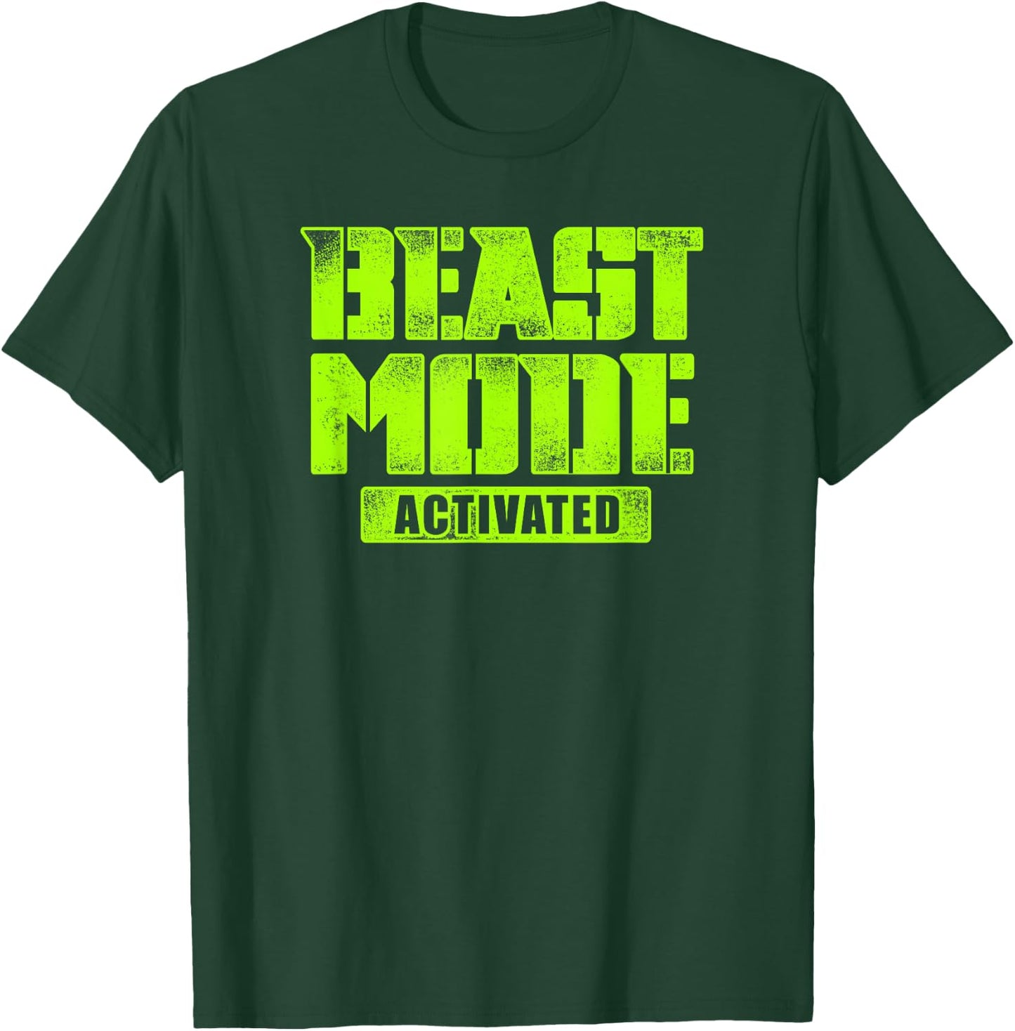 Trendy Graphic Beast Mode Activated T-Shirt - T-Shirt | Forest