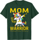 Mom Of A Warrior Childhood Cancer Awareness Unicorn T-Shirt - T-Shirt | Forest