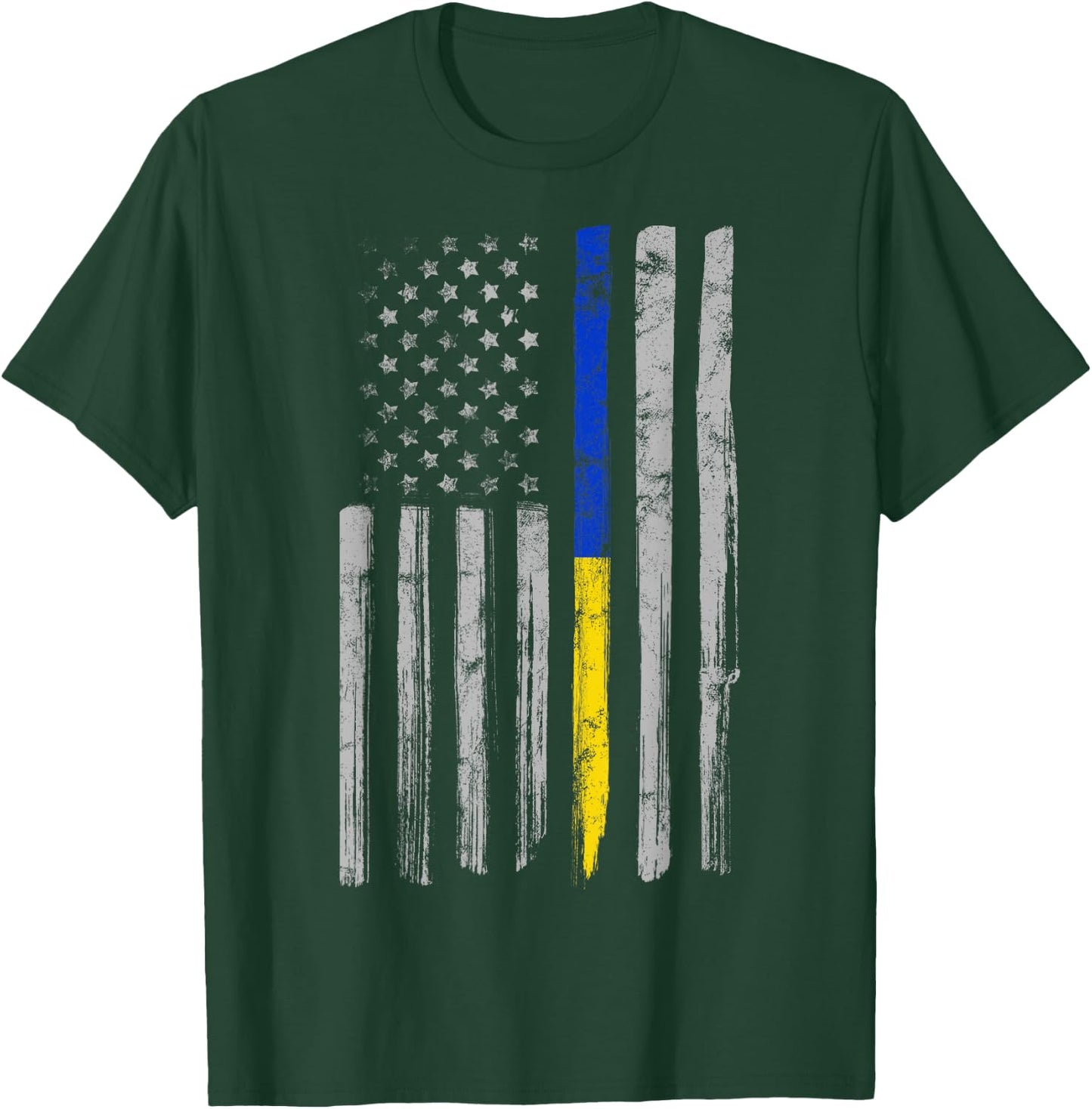Gold Blue Line 911 Police Dispatcher First Responder T-Shirt - T-Shirt | Forest