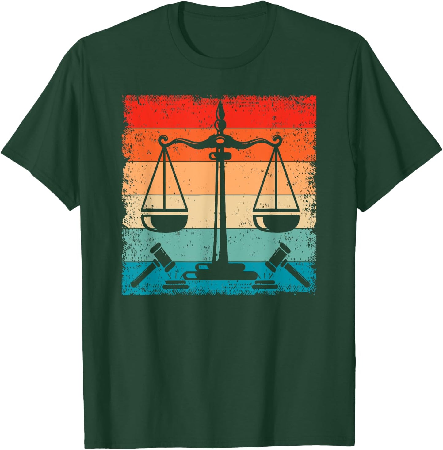 Retro Lawyer Attorney Law School Law Student Lawyers T-Shirt - T-Shirt | Forest