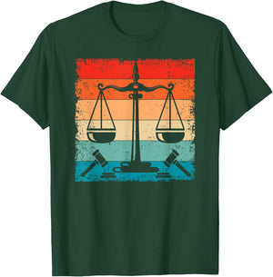 Retro Lawyer Attorney Law School Law Student Lawyers T-Shirt - T-Shirt | Forest